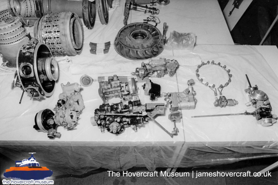 SRN6 close-up details - Engine teardown (credit: The Hovercraft Museum Trust).